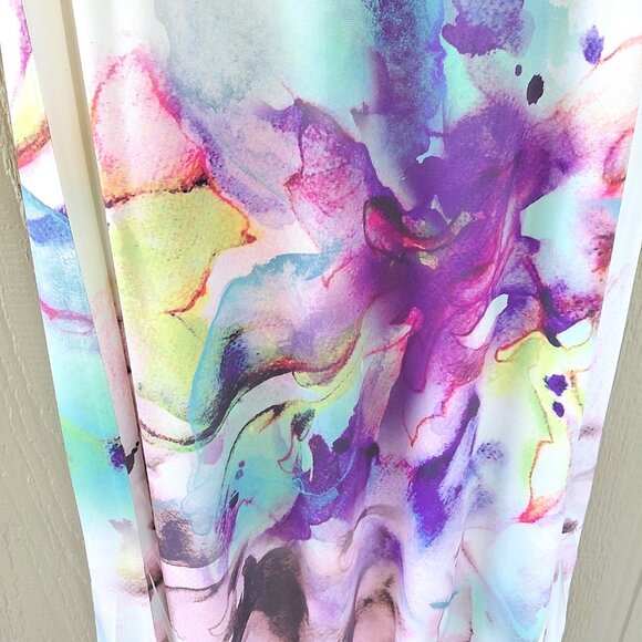 Spring Floral Color Splash Long Maxi Women Skirt Size Large - Picture 4 of 4